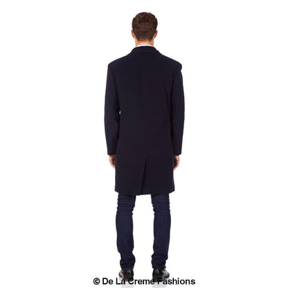 De La Creme MAN - Wool & Cashmere Blend Formal Security Overcoat