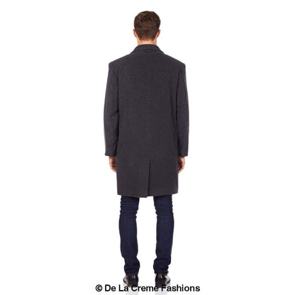 De La Creme MAN - Wool & Cashmere Blend Formal Security Overcoat