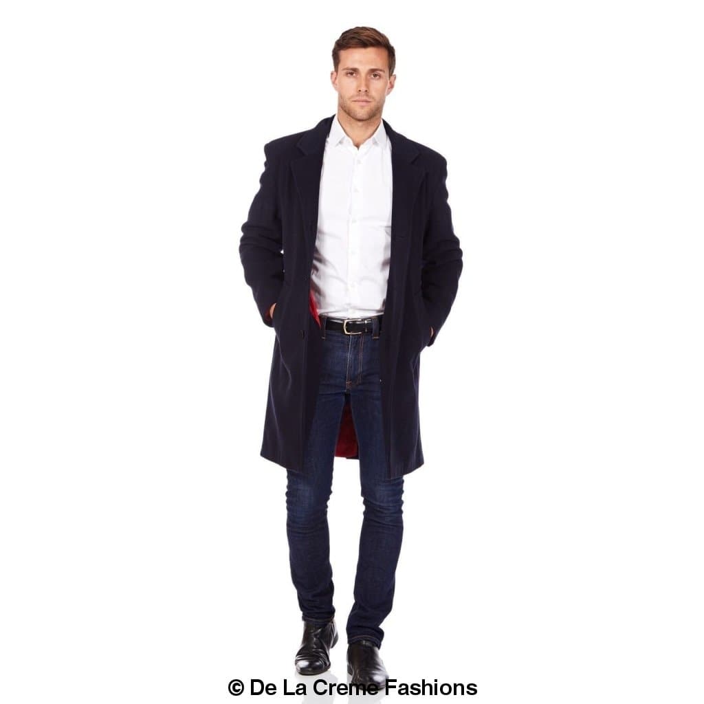 De La Creme MAN - Wool & Cashmere Blend Formal Security Overcoat