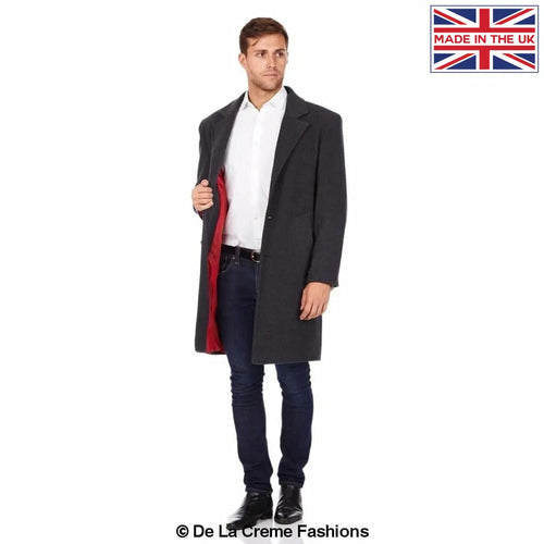 De La Creme MAN - Wool & Cashmere Blend Formal Security Overcoat