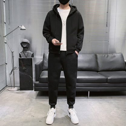 Men's Sweater Suit Ankle-tied Sweatpants Long Sleeve Sports Suit