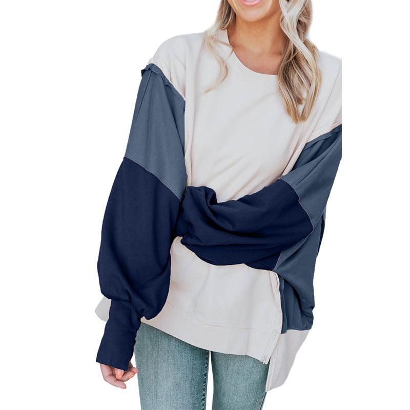 Round Neck Pullover For Women Casual Long Sleeve Sweatshirt Women - Cruish Home