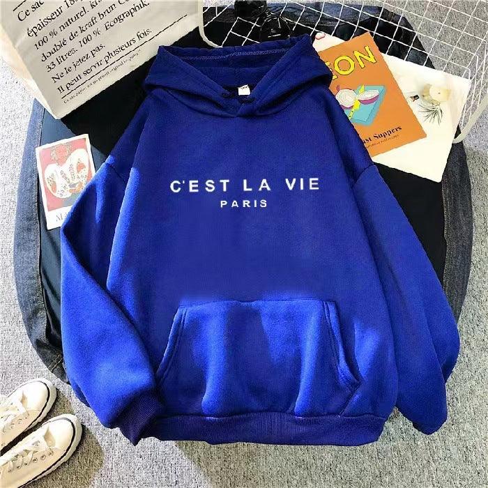 Loose Hooded Sweater Student Hoodie With Letter Print Sports Tops - Cruish Home