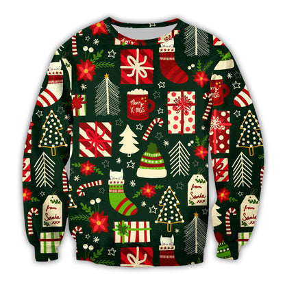 3D Printed Christmas Hoodie – Holiday Sweatshirt for Women