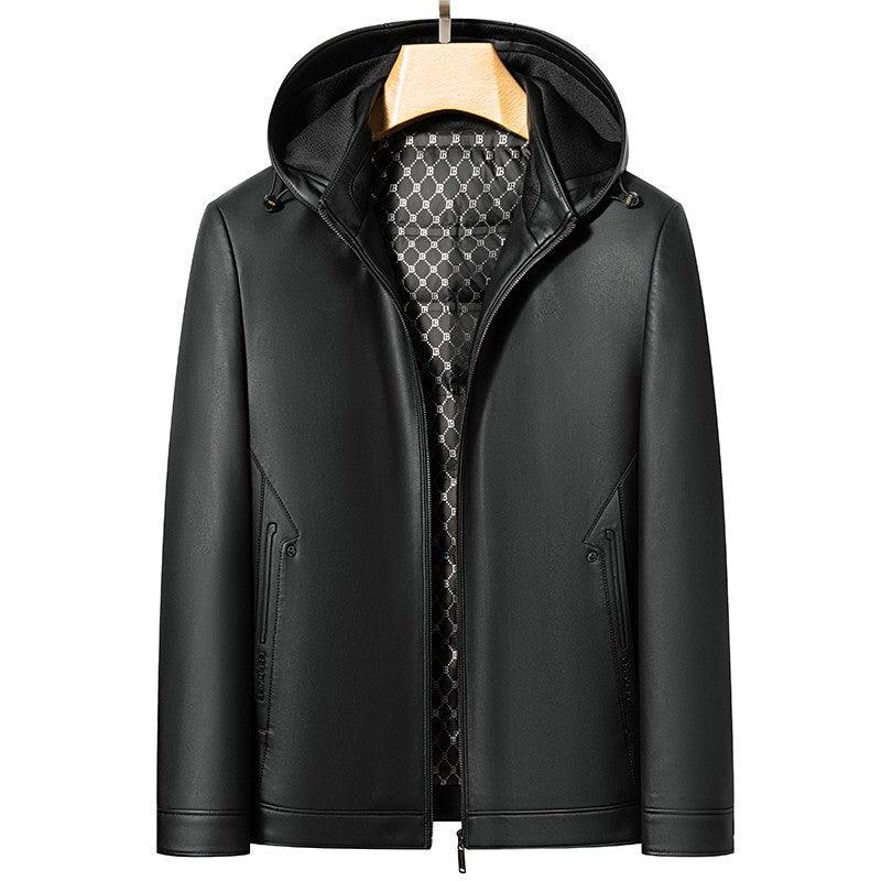 Fashion Personality Leather Down Jacket Men - Cruish Home