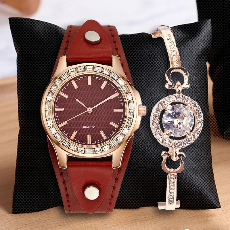 Light Luxury Watch Full Diamond Bracelet Women's Watch Simple - Cruish Home