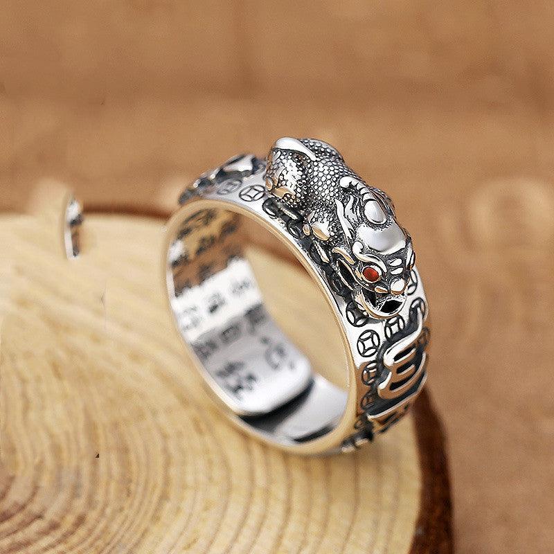 Little Pixiu Heart Sutra Ring Men And Women Lucky - Cruish Home