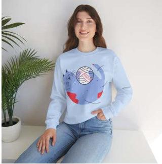 Round Neck Loose Autumn And Winter European And American Printed Sweatshirt - Cruish Home