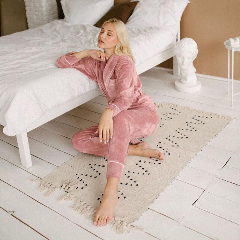 Ladies Homewear Long Sleeve Nightgown Set - Cruish Home