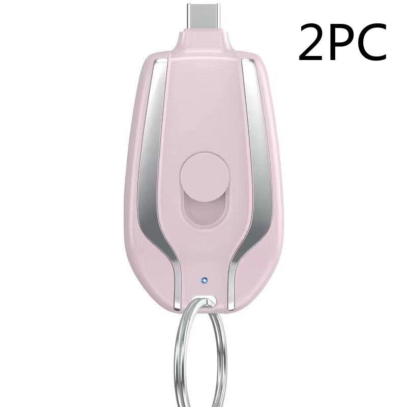 Keyring Charging Bank Wireless Portable 1500 Mah Emergency Power Supply Telescopic Small Mobile Power Supply - Cruish Home