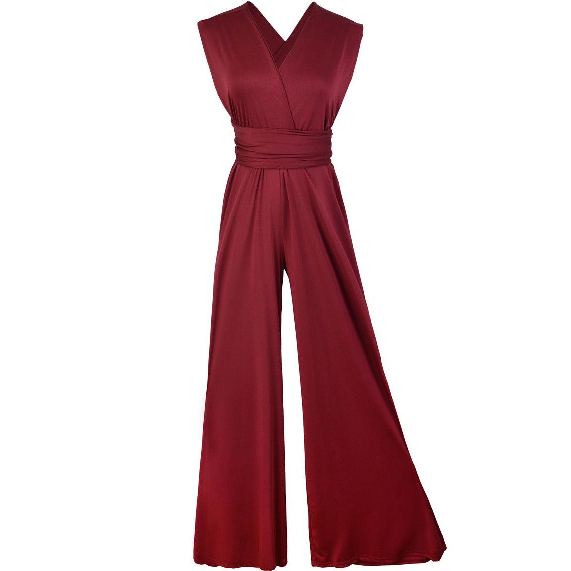 Multi-rope Crossover Bandage Jumpsuit - Cruish Home