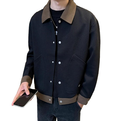 Design Simple Casual Jacket Loose All-matching Men - Cruish Home