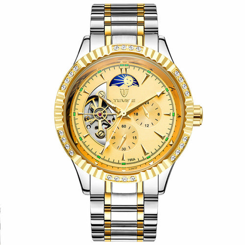 Men's Fashion Mechanical Watch With Stainless Steel Strap