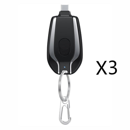 Mini Keychain Charger Emergency Power Bank Type-C