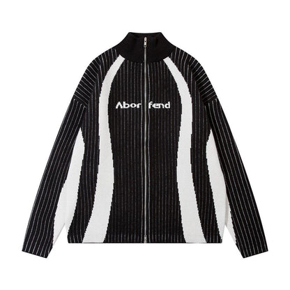 Men's Fashion Stripe Knitted Sweater Coat - Cruish Home