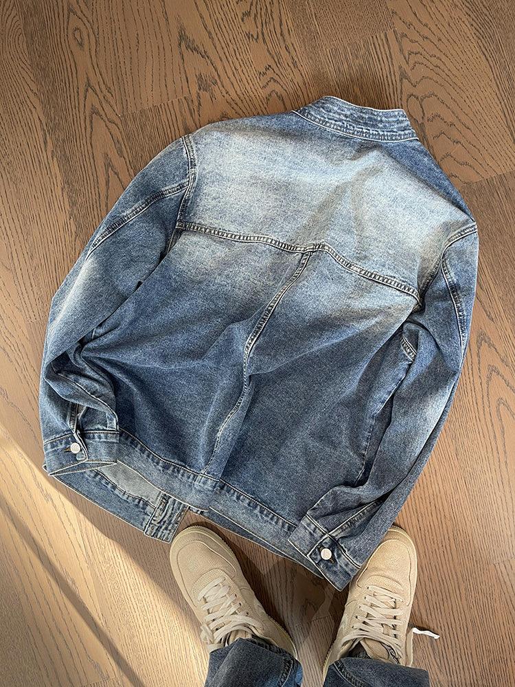 Washed Blue Heavy Robe Denim Jacket - Cruish Home