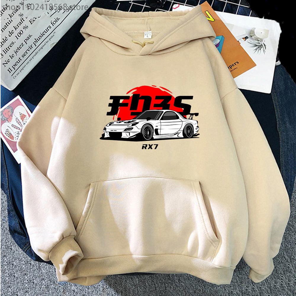 New Car Printed Men'swomen's Cotton Hoodie Casual - Cruish Home