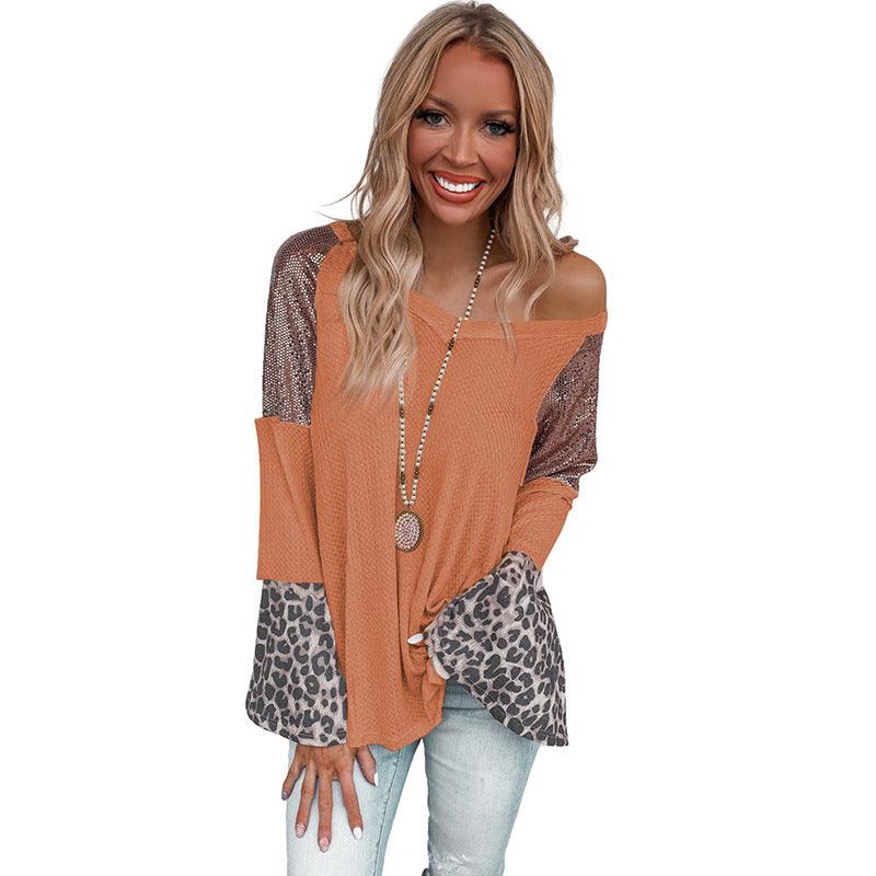 European And American Personalized Design Leopard Print Sweater - Cruish Home