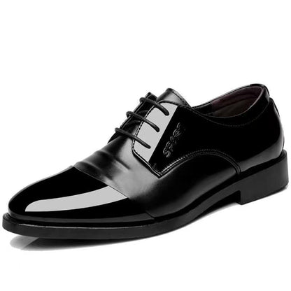 Men's Youth Business Lace-up Work Office Leather Shoes - Cruish Home