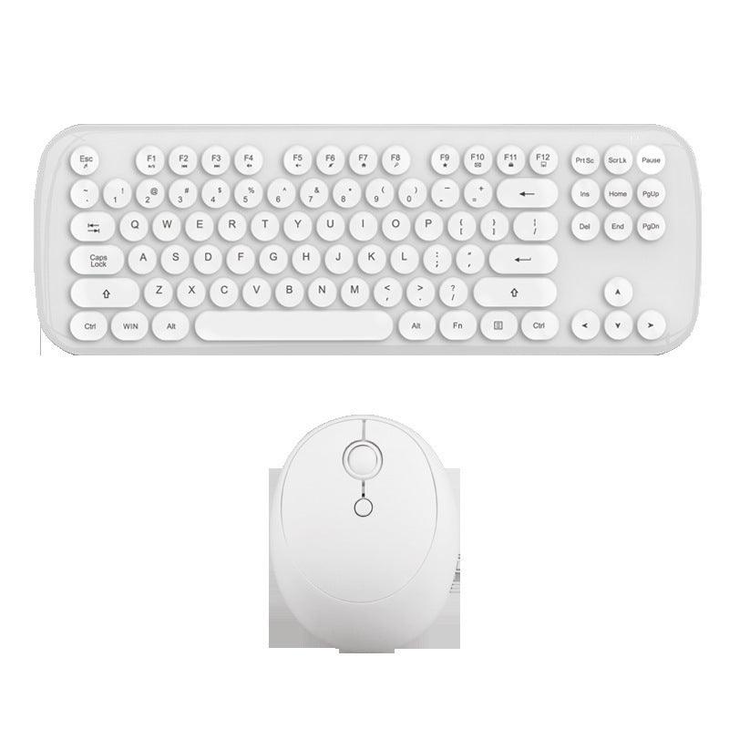 Wireless Keyboard And Mouse Set Girls Color Retro - Cruish Home