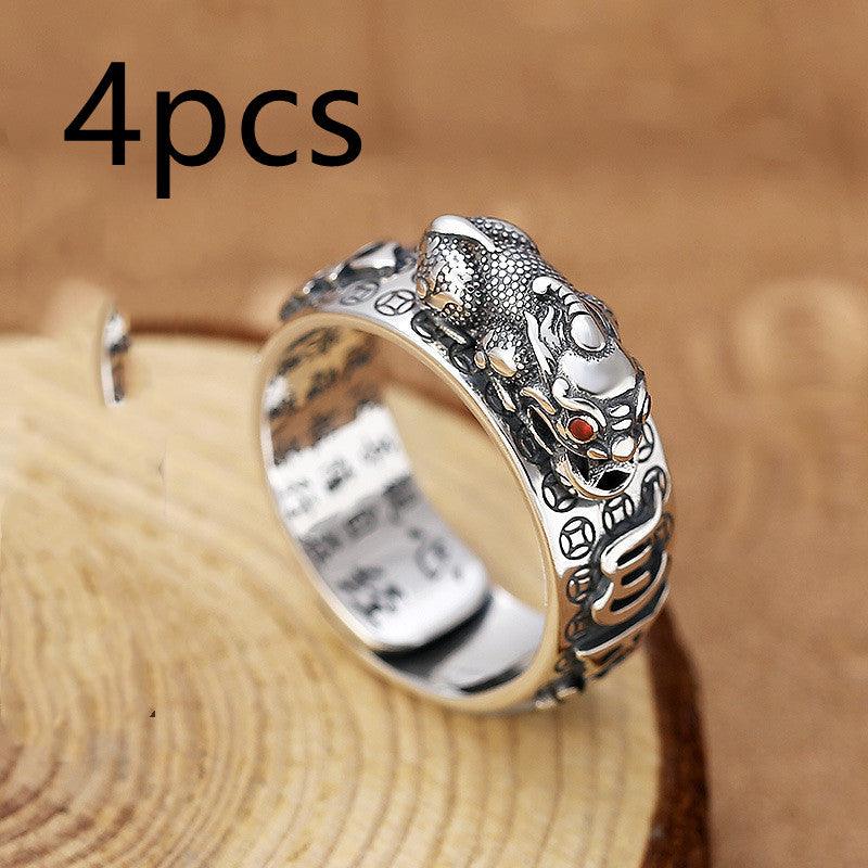 Little Pixiu Heart Sutra Ring Men And Women Lucky - Cruish Home