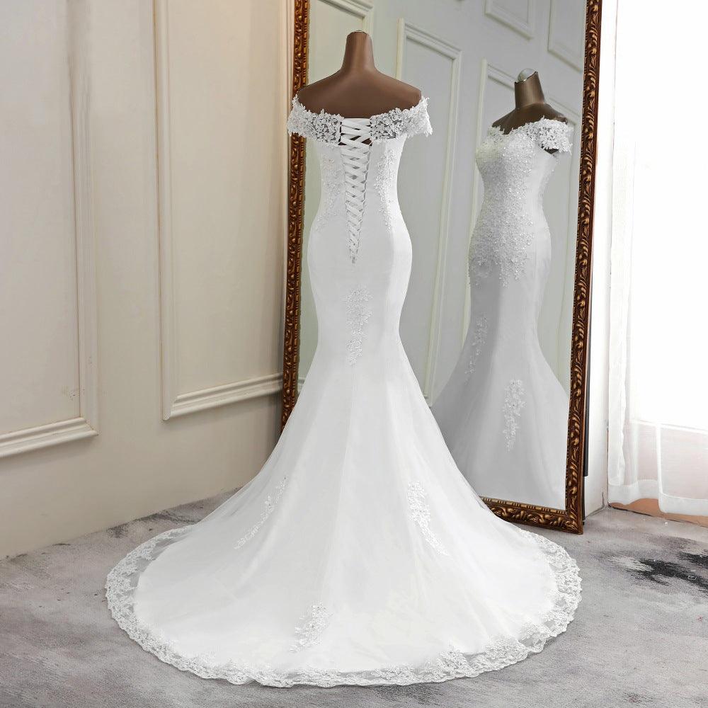 Tube Top Bridal Slim Wedding Dress Mermaid Lace Wedding Dress - Cruish Home