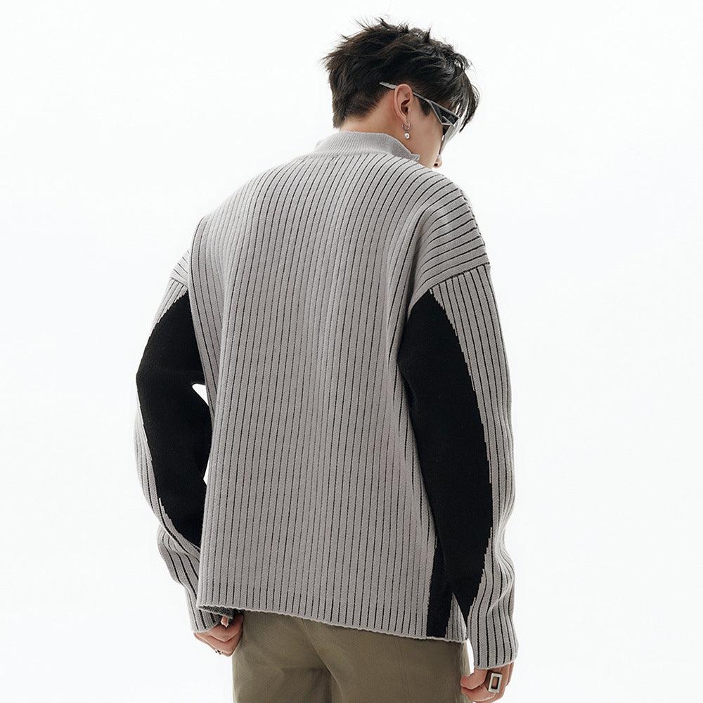 Men's Fashion Stripe Knitted Sweater Coat - Cruish Home