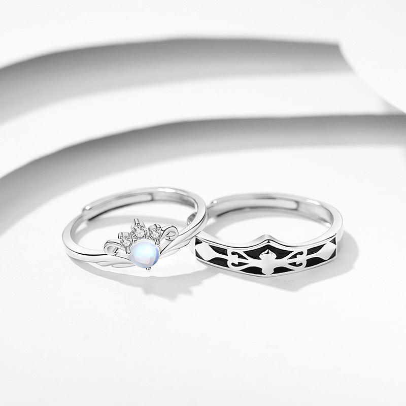 Princess Knight Couple Ring S925 Sterling Silver - Cruish Home