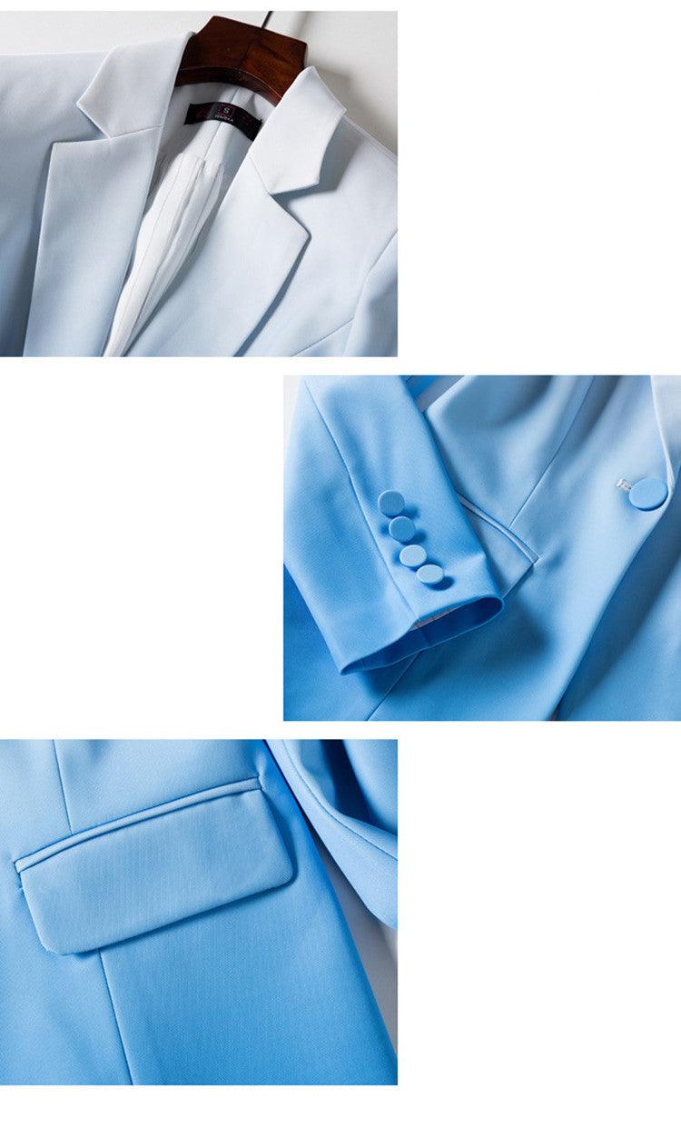 Blue Gradient Suit Temperament Professional Leisure - Cruish Home