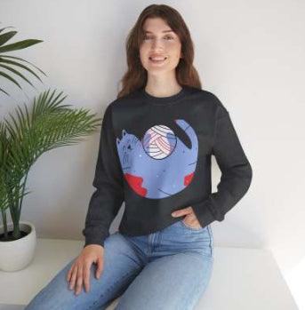 Round Neck Loose Autumn And Winter European And American Printed Sweatshirt - Cruish Home