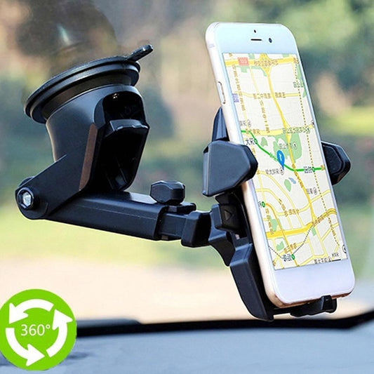 Windshield Car Phone Holder Universal in Car Cellphone Holder Stand Adjustable Phone Suction Cup Holder Car Mount Phone Stand - Cruish Home