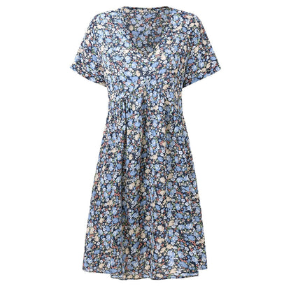 European And American Women's Floral Long Dress - Cruish Home