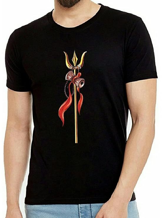 MAHASHIVRATRI PRIRTED T-Shirt in Men Fashion (Size-XL) (Color-BLACK )