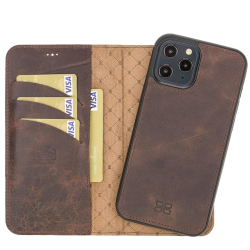 Apple iPhone 12 Series Detachable Leather Wallet Cases - MW