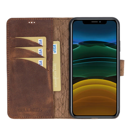 Apple iPhone 11 Series Detachable Leather Wallet Case - MW