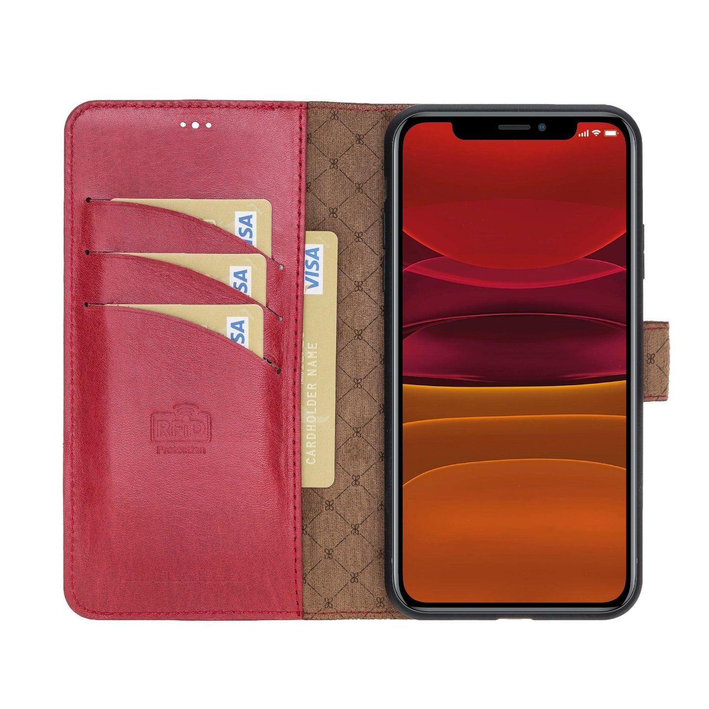 Apple iPhone 11 Series Detachable Leather Wallet Case - MW