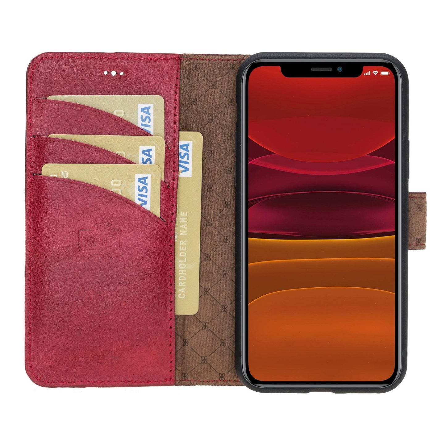 Apple iPhone 11 Series Detachable Leather Wallet Case - MW