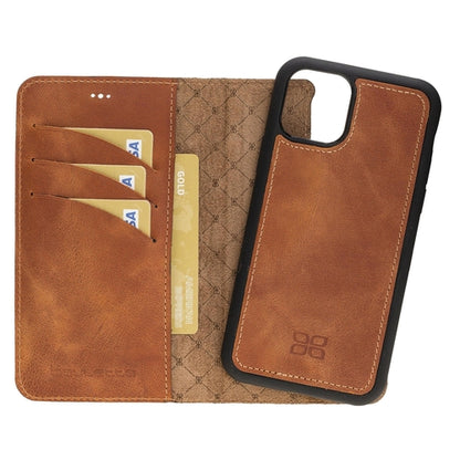 Apple iPhone 11 Series Detachable Leather Wallet Case - MW