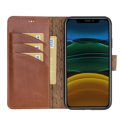 Apple iPhone 11 Series Detachable Leather Wallet Case - MW