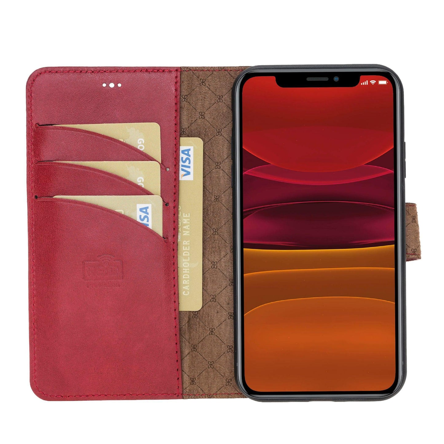 Apple iPhone 11 Series Detachable Leather Wallet Case - MW