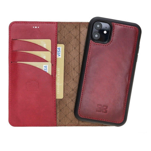 Apple iPhone 11 Series Detachable Leather Wallet Case - MW