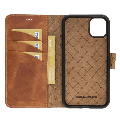 Apple iPhone 11 Series Detachable Leather Wallet Case - MW