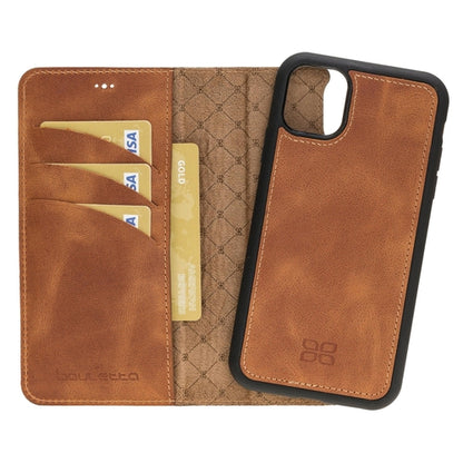 Apple iPhone 11 Series Detachable Leather Wallet Case - MW