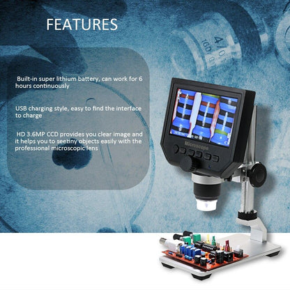 0-600X Digital Microscope LED Magnifier for Mobile Phone Maintenance