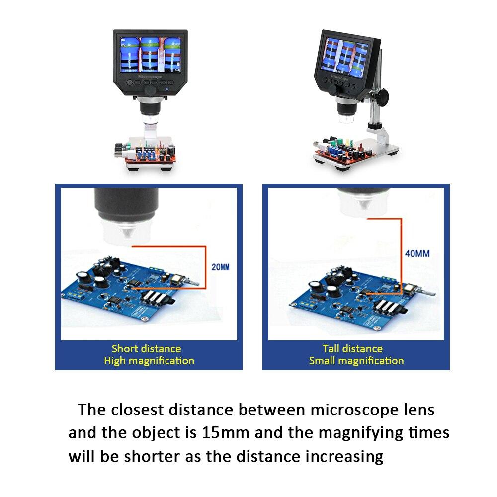 0-600X Digital Microscope LED Magnifier for Mobile Phone Maintenance