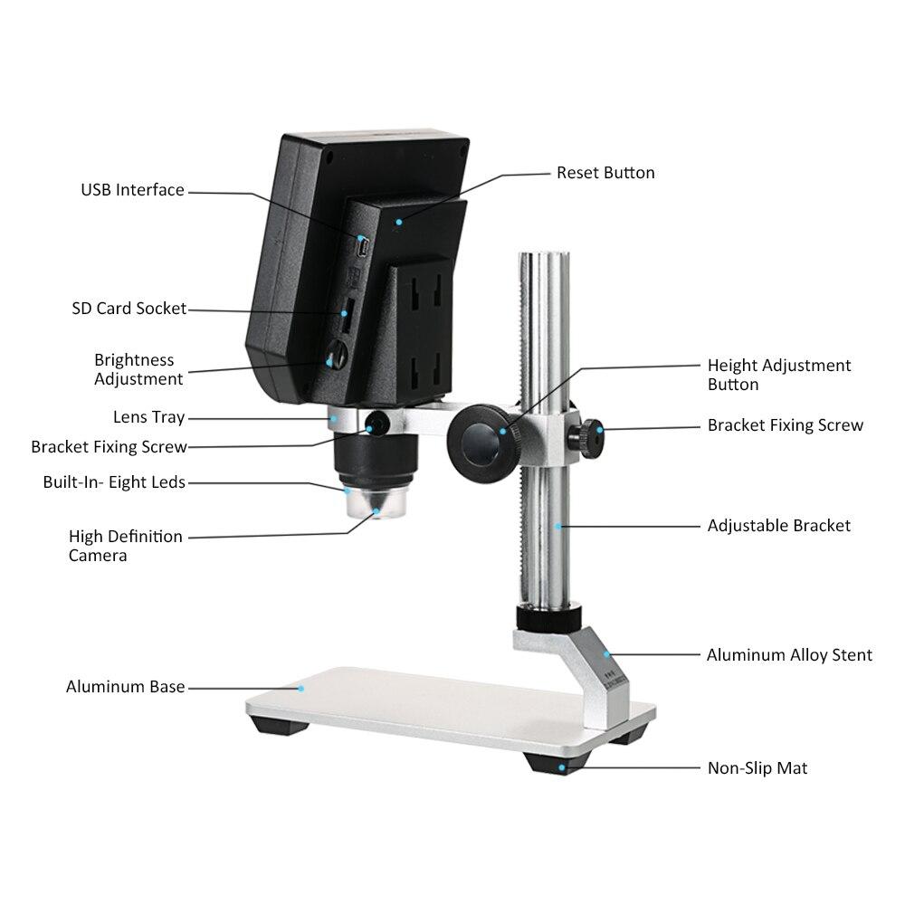 0-600X Digital Microscope LED Magnifier for Mobile Phone Maintenance