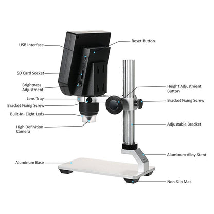 0-600X Digital Microscope LED Magnifier for Mobile Phone Maintenance