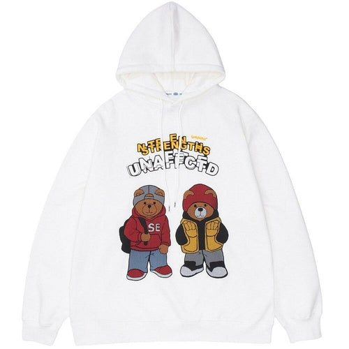 Hoodie Men Cartoon Fashion Bear Print Hooded Sweatshirts Couple Casual