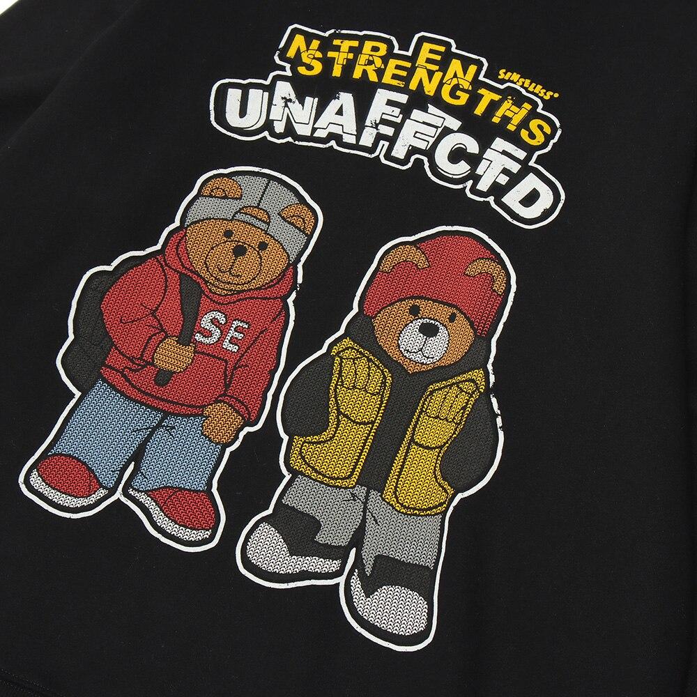 Hoodie Men Cartoon Fashion Bear Print Hooded Sweatshirts Couple Casual