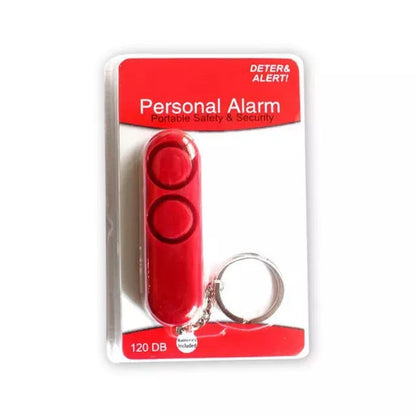 2 Pcs 120dB Self Defense Dual Speaker Extra Loud Personal Safety Alarm